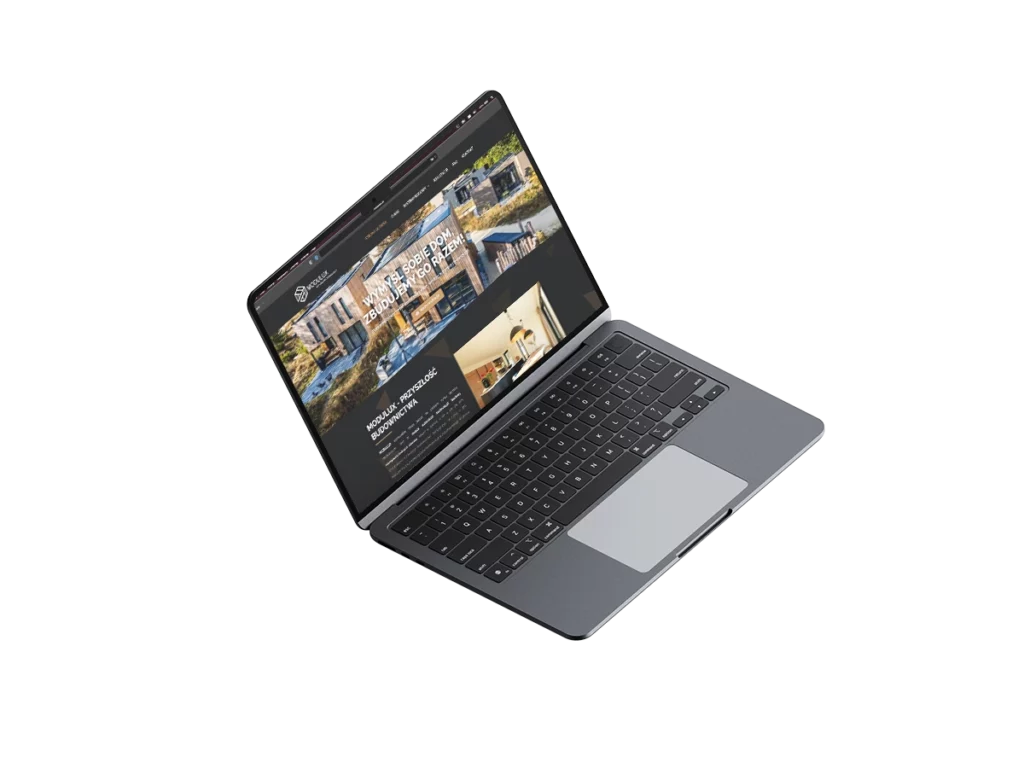 Laptop ze stroną internetową Modulux